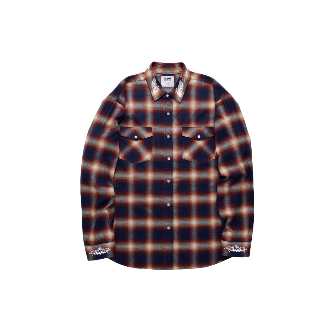 REAPER JAPANSE PLAID SHIRT - BLUE/GOLD