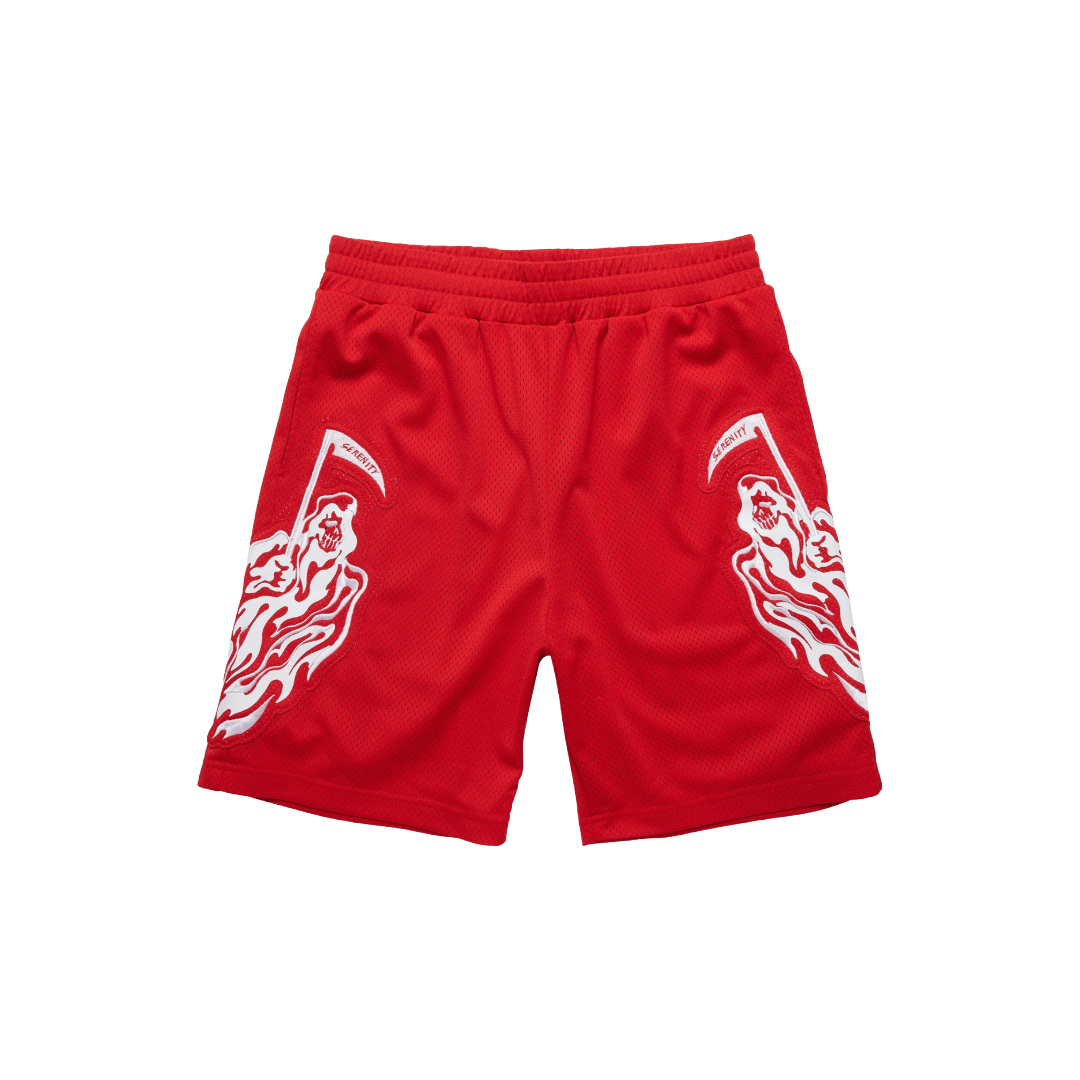 SERENITY MESH SHORTS RED