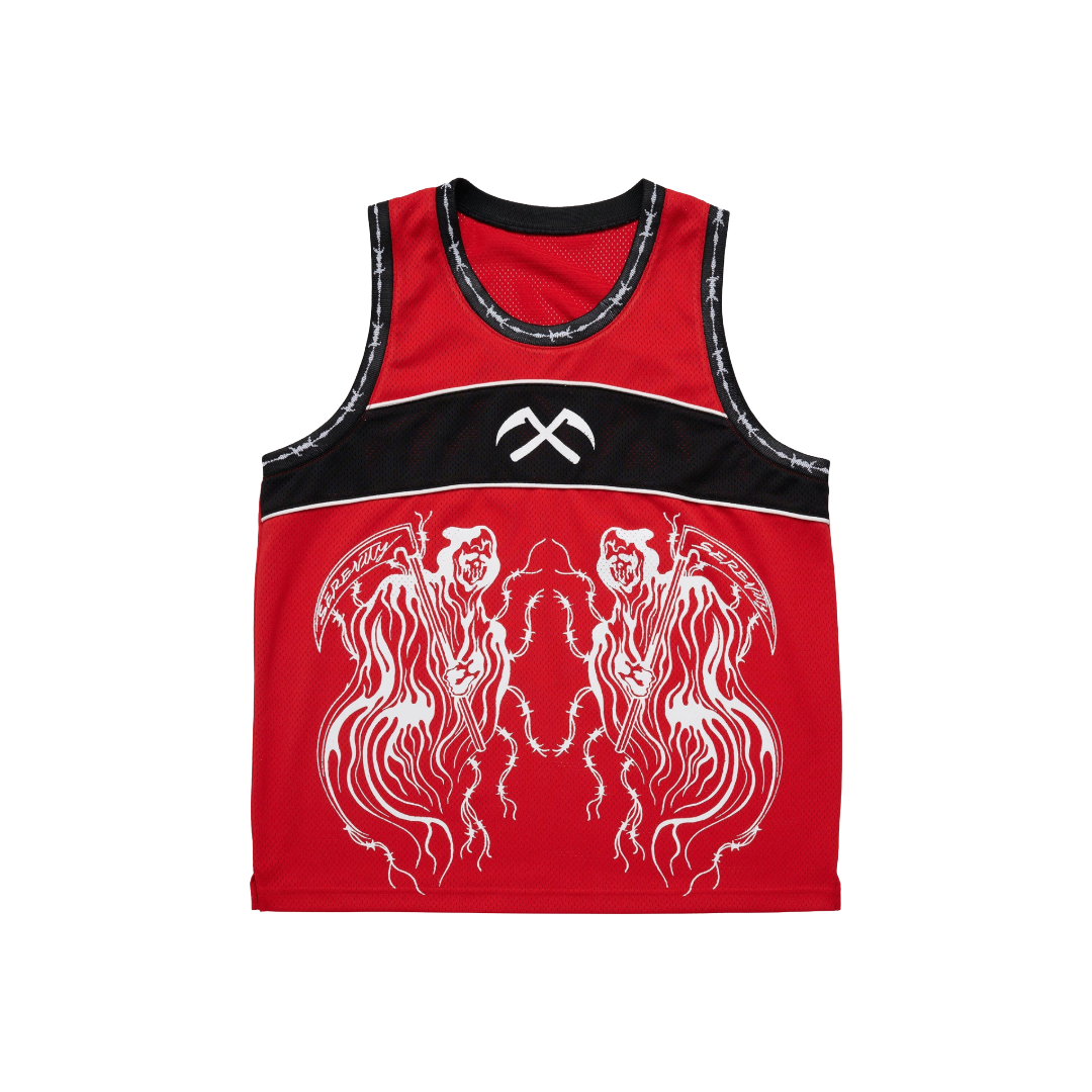 REAPER FACE OFF BASKETBALL JERSEY - RED