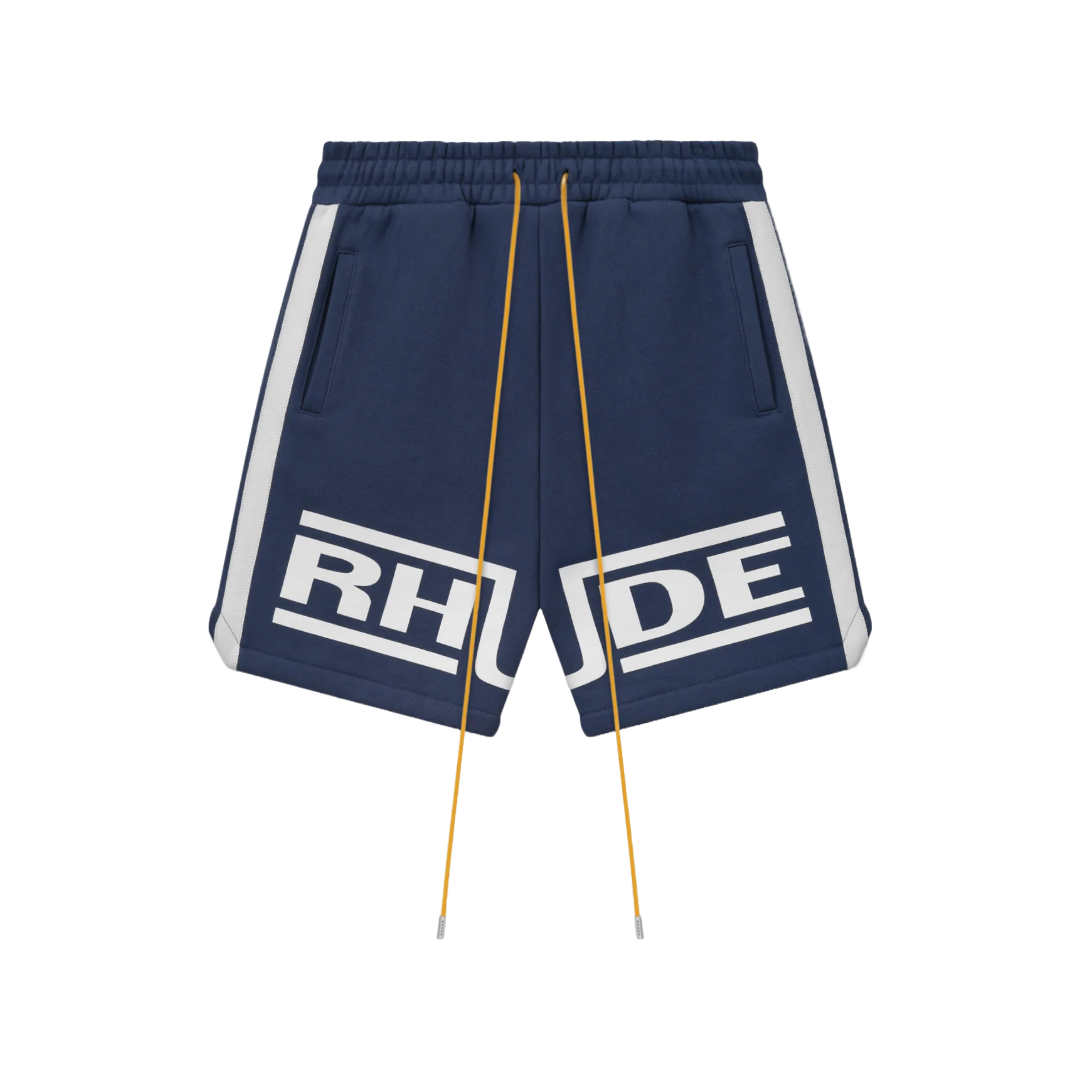 RHUDE CHAMPIONS SHORTS NAVY