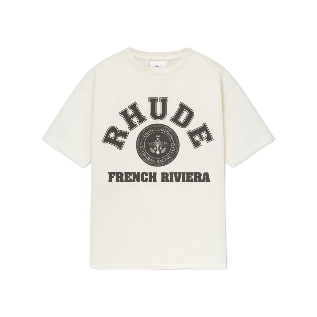 RHUDE FRENCH RIVIERA TEE WHITE