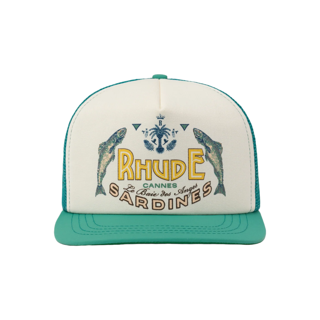 SARDINES TRUCKER HAT GREEN/CREAM