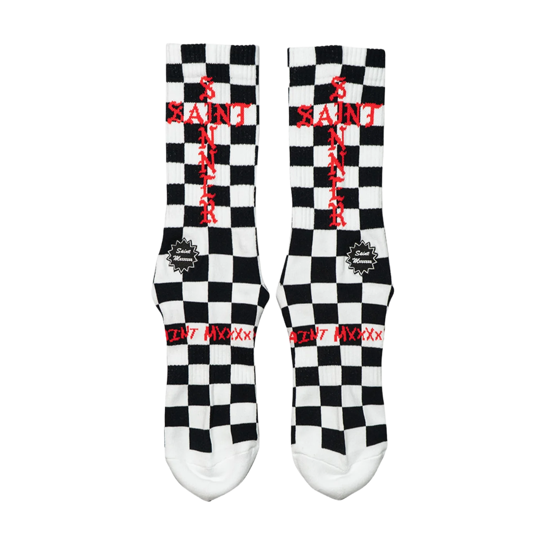 SAINT PROTECT TUBE SOCKS CHECKERED
