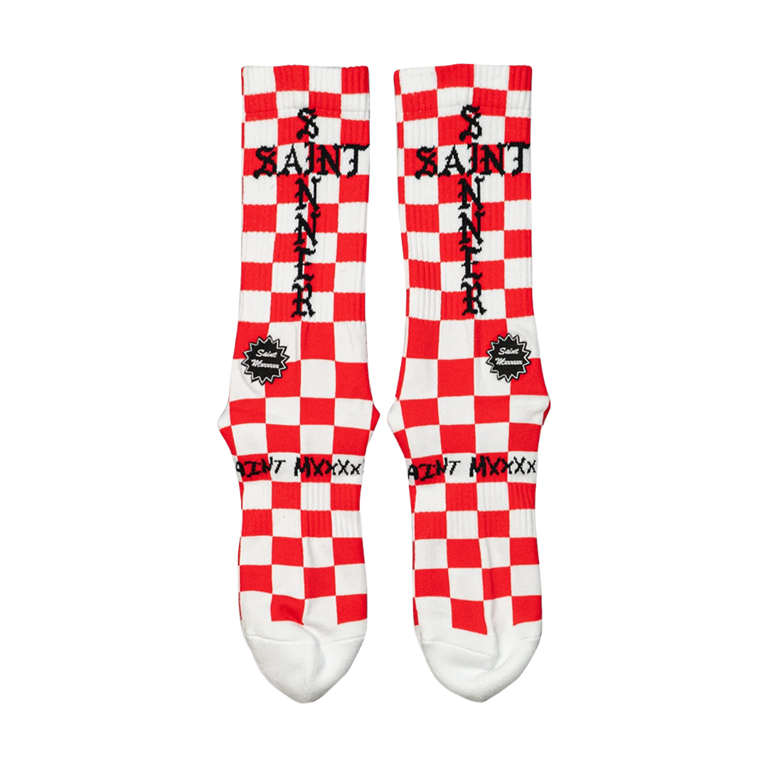 SAINT PROTECT TUBE SOCKS CHECKERED