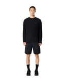 BLACK SLIM-FIT LONG-SLEEVE T-SHIRT WITH TONAL COMPASS PATCH