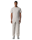 DUST GREY SLIM FIT T-SHIRT WITH TONAL COMPASS PATCH