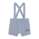 DOLCE & GABBANA KIDS BEAR OVERALL SHORTS BLUE