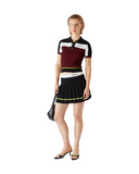 STRIPED PLEATED SKIRT