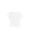 DOLCE & GABBANA KIDS T-SHIRT WITH LEOPARD PRINT AND DG PATCH WHITE