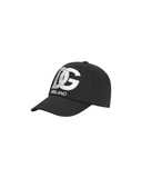 DOLCE & GABBANA KIDS TWILL BASEBALL HAT WITH LOGO EMBROIDERY BLACK