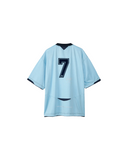 MARTINE ROSE FOOTBALL TOP LIGHT BLUE