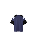 MARTINE ROSE OVERSIZED PANELLED T-SHIRT PURPLE