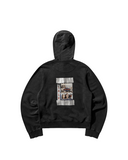 MARTINE ROSE HOODIE ZIP CREW BLACK