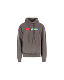 MARTINE ROSE CLASSIC LOGO HOODIE BROWN WASHED
