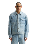 M0027 EMBELLISHED TRUCKER SUPER LIGHT INDIGO JACKET