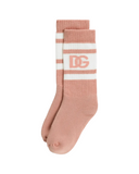 DOLCE & GABBANA KIDS LOGO SOCKS DARK ROSE
