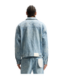 M0027 EMBELLISHED TRUCKER SUPER LIGHT INDIGO JACKET