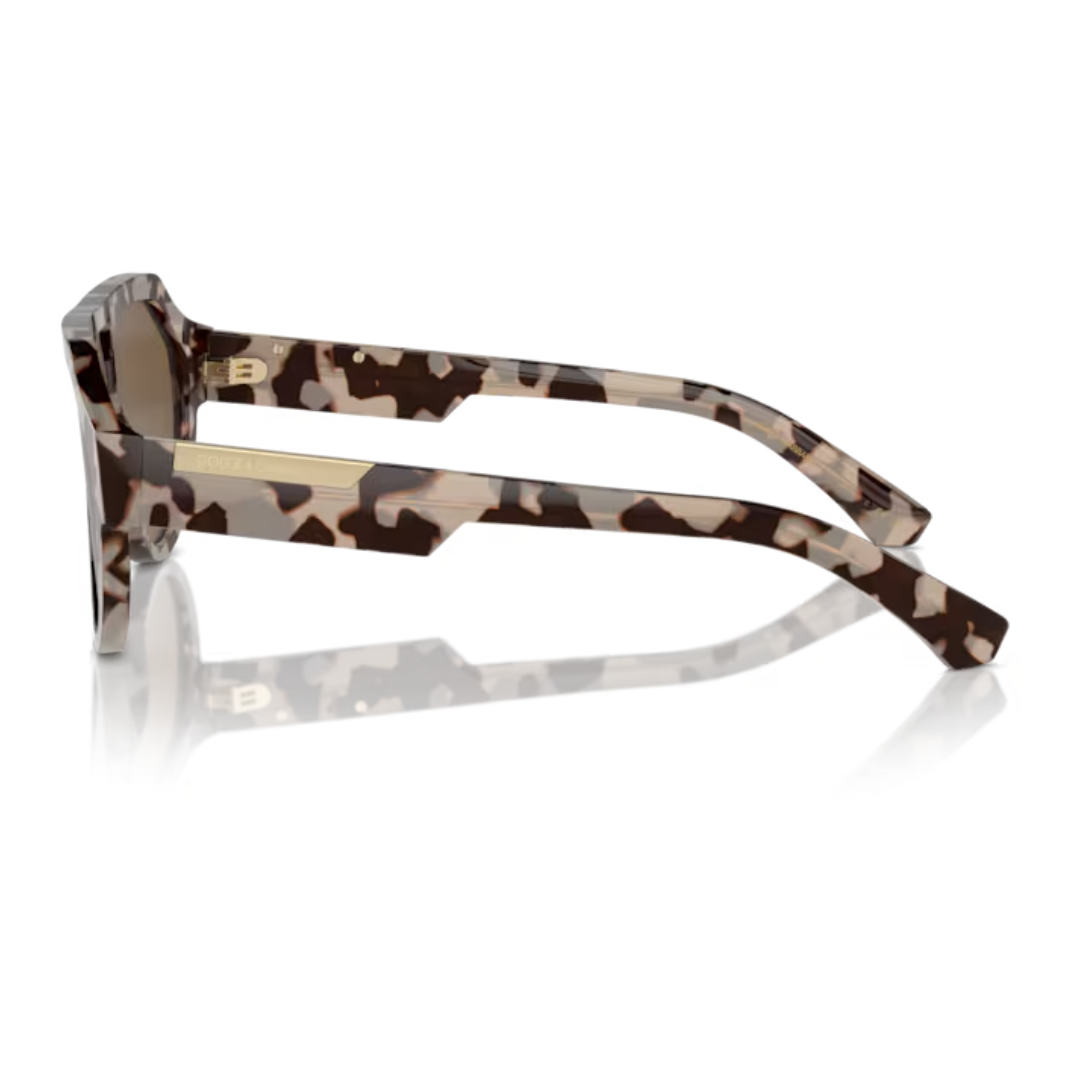 DOLCE & GABBANA MIRROR LOGO SUNGLASSES HAVANA BEIGE