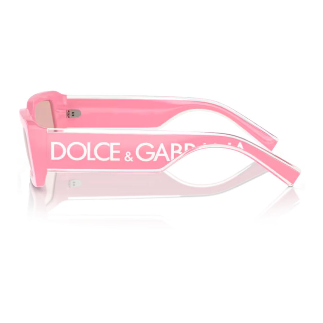 DOLCE & GABBANA DG ELASTIC SUNGLASSES PINK/WHITE