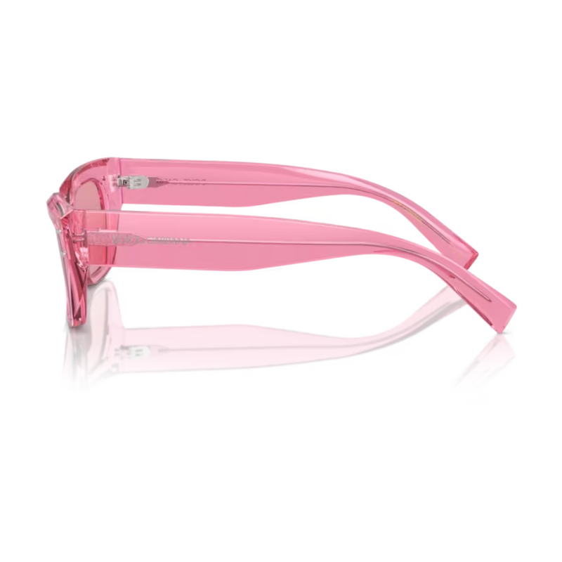 DOLCE & GABBANA DG SHARPED SUNGLASSES TRANSPARENT PINK