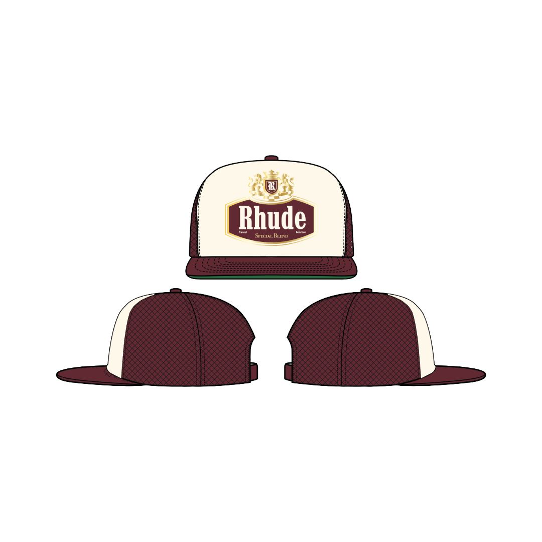 SPECIAL-BLEND TRUCKER HAT MAROON/OFF WHITE