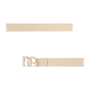 DEERSKIN-PRINT CALFSKIN BELT WITH LOGO PRINT BEIGE