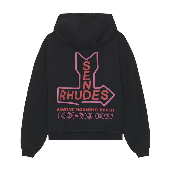 SEND RHUDES HOODIE VTG BLACK