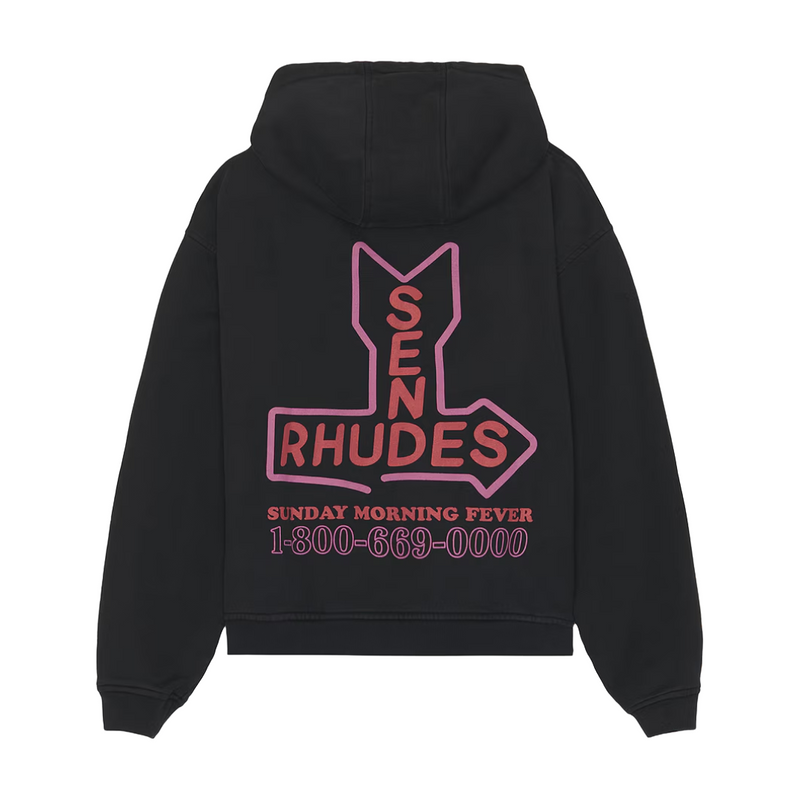 SEND RHUDES HOODIE VTG BLACK