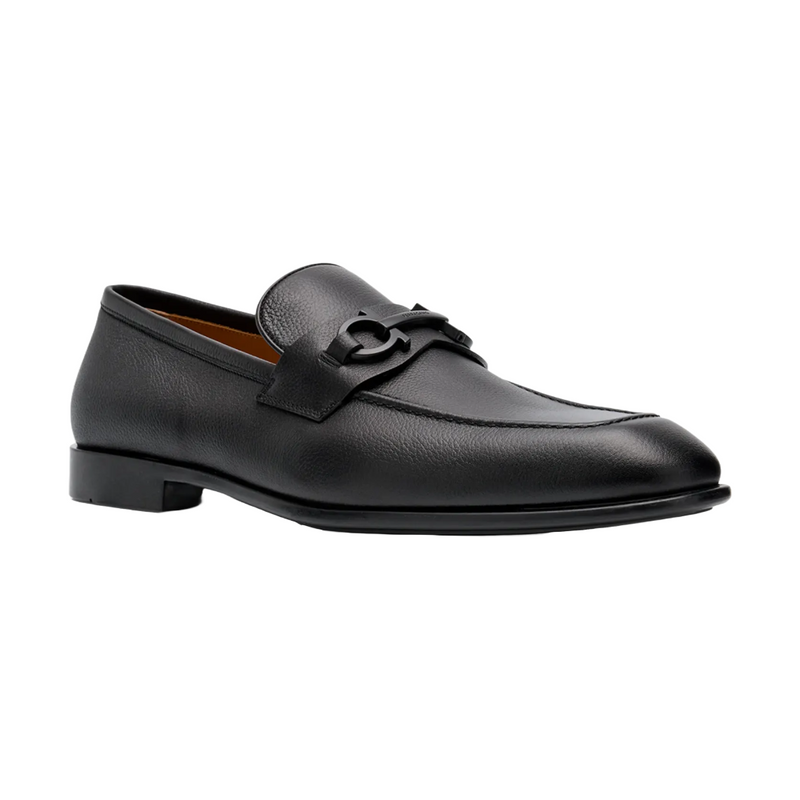 FOSTER LEATHER GANCINI BIT LOAFERS BLACK