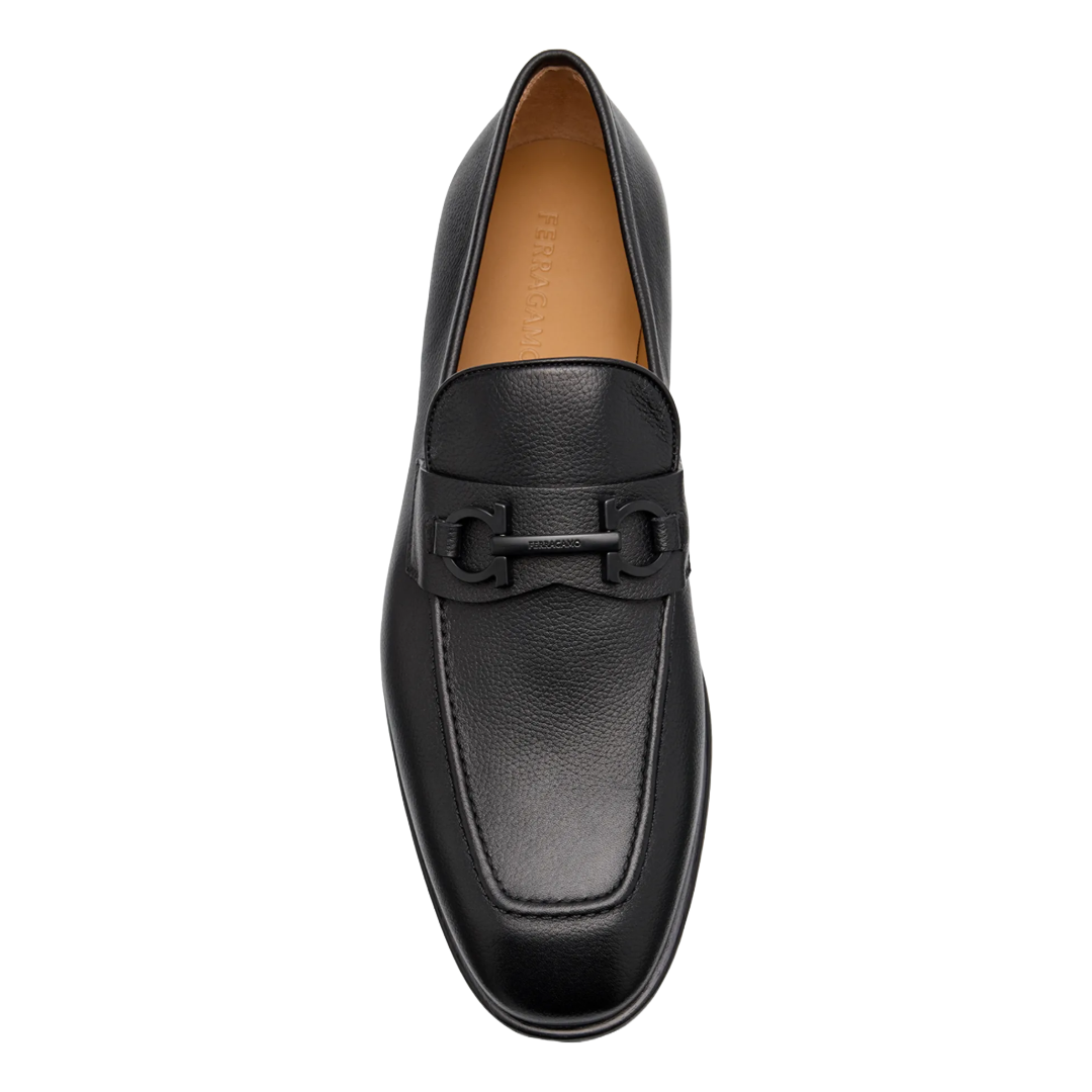 FOSTER LEATHER GANCINI BIT LOAFERS BLACK