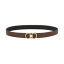 REVERSIBLE AND ADJUSTABLE GANCINI BELT BLACK/COCOA