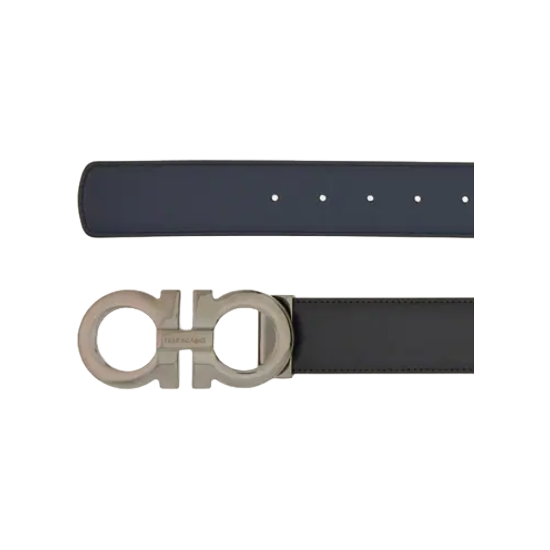 REVERSIBLE AND ADJUSTABLE GANCINI BELT MIDNIGHT BLUE/BLACK