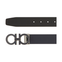 REVERSIBLE AND ADJUSTABLE GANCINI BELT MIDNIGHT BLUE BLACK