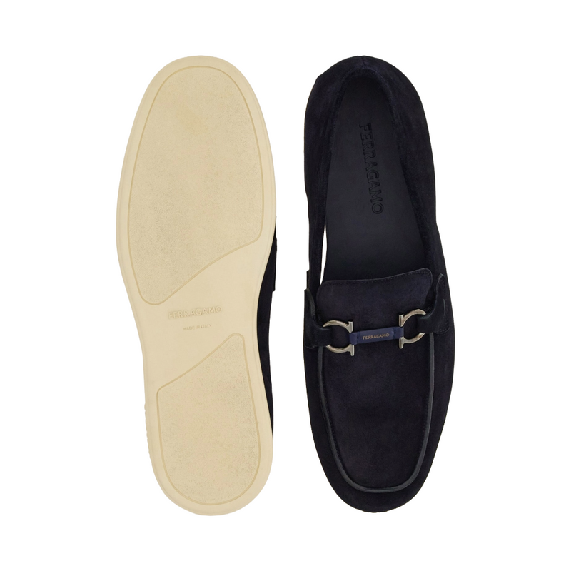 CASUAL LOAFER WITH GANCINI ORNAMENT MIDNIGHT BLUE