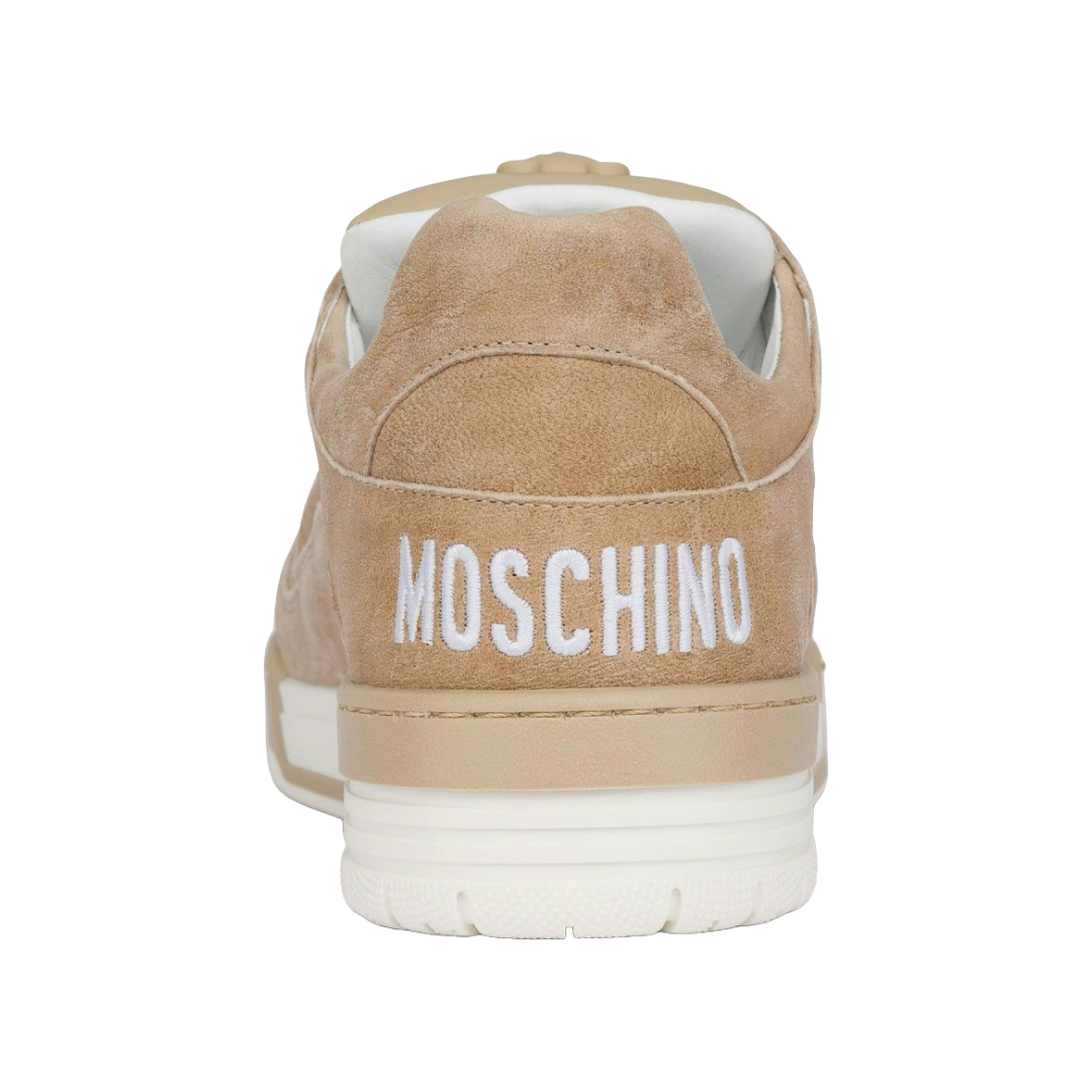 RUBBER TEDDY BEAR NAPPA LEATHER STREETBALL SNEAKERS BEIGE