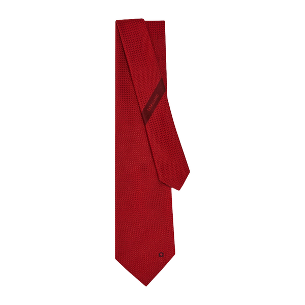 GANCINI JACQUARD TIE RED