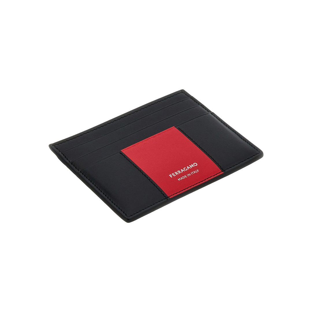 BICOLOR CREDIT CARD HOLDER FLAME RED/BLACK