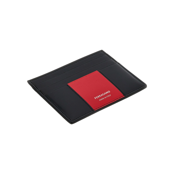 BICOLOR CREDIT CARD HOLDER FLAME RED/BLACK