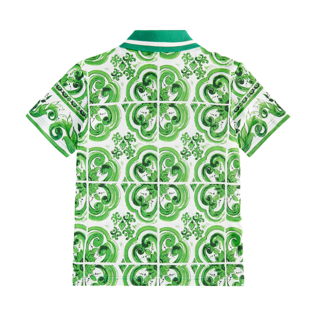 KIDS MAJOLICA POLO SHIRT GREEN