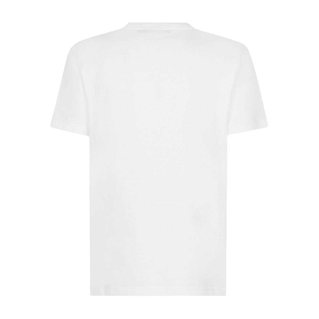 COTTON T-SHIRT WITH LOGO PRINT WHITE/BLACK