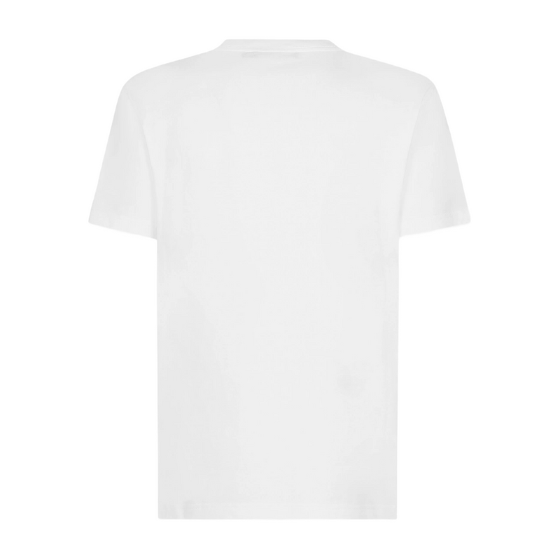 COTTON T-SHIRT WITH LOGO PRINT WHITE/BLACK