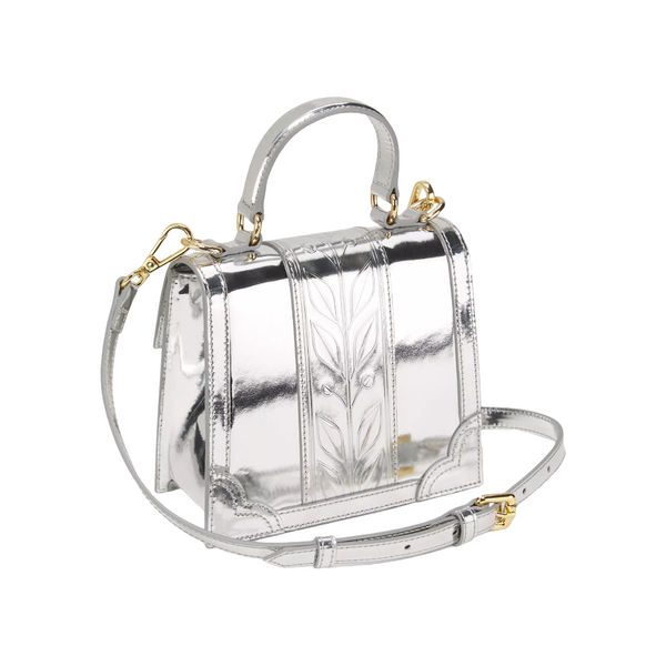 MINI JEANNE LEATHER BAG CHROME