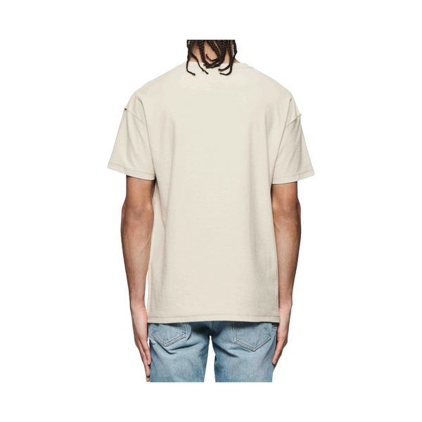 TEXTURED INSIDE OUT TEE BEIGE