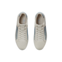 B-COURT SNEAKERS IN LEATHER AND DENIM WHITE