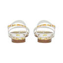 KIDS CALFSKIN SANDALS WITH YELLOW MAJOLICA PRINT