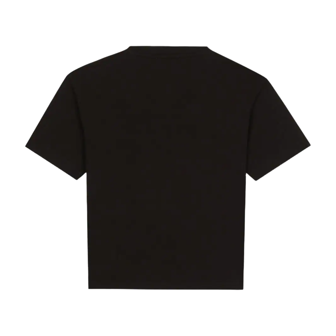 KIDS JERSEY T-SHIRT WITH DOLCE & GABBANA LOGO BLACK/WHITE