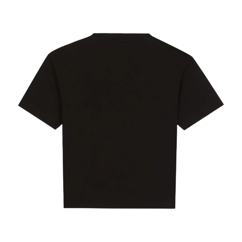 JERSEY T-SHIRT WITH DOLCE & GABBANA LOGO BLACK/WHITE