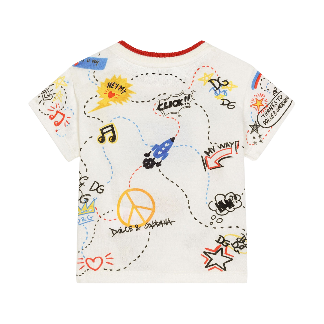 KIDS BABY JERSEY T-SHIRT WITH DG DESIGN PRINT