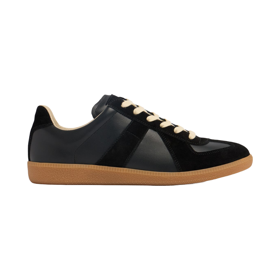 MAISON MARGIELA LOW-TOP REPLICA SNEAKERS BLACK-TAN