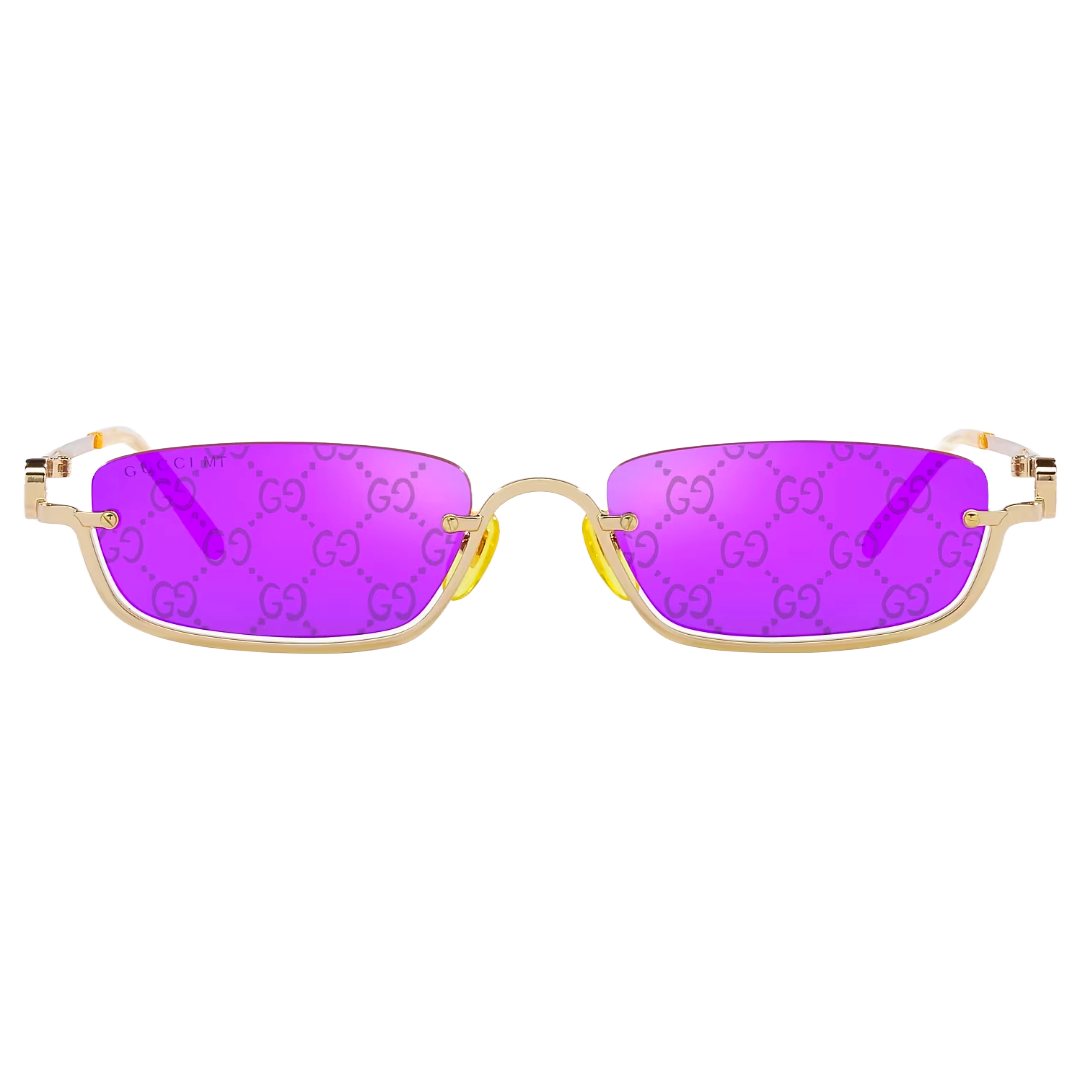 GUCCI MONOGRAM SUNGLASSES GOLD/PURPLE GG1278SS